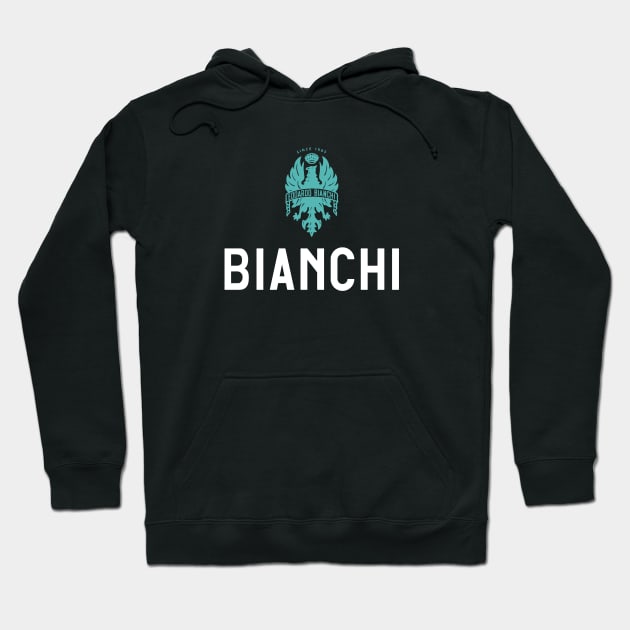 Bianchi Bike Potrait Logo Hoodie by bike-man